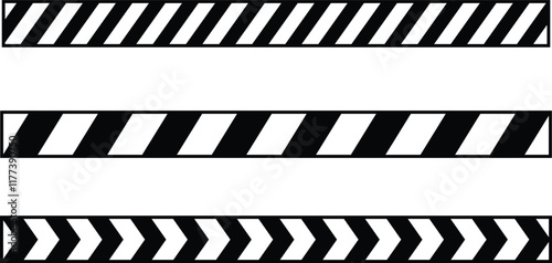 black barrier icon set. Checkpoint, Restricted entry, closed access, private parking for official transport, paid, car park, document check. Vector collection isolated on transparent.