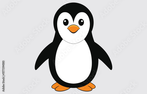 Cartoon  Penguin illustration vector art on white background