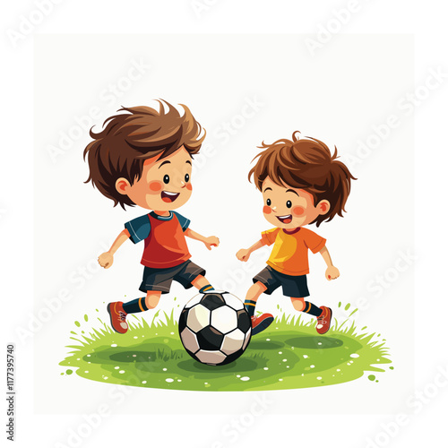 Baby playing vector illustration  Cartoon vector of happy children having fun