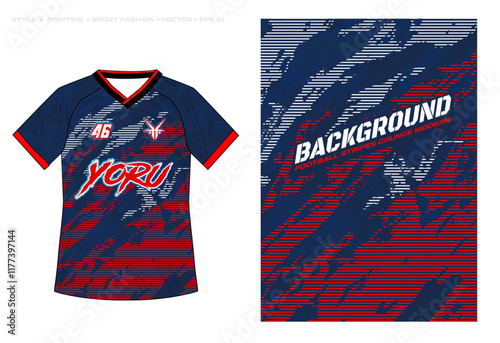halftone grunge line blue red sublimation jersey design grunge abstract brush sporty stripes vector design template football basketball badminton rugby shirt racing motorsport techno splash background