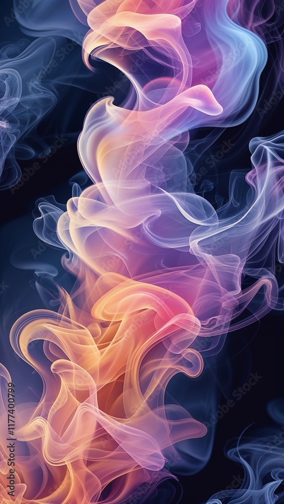 Fototapeta premium Abstract smoke patterns background or illustration in wispy dreamy forms