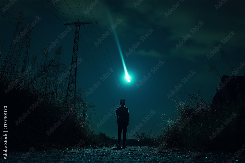 Fototapeta premium ufo in the sky