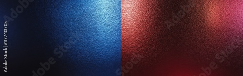 Gradient background showcasing a blend of royal blue and red hues for creative design purposes photo