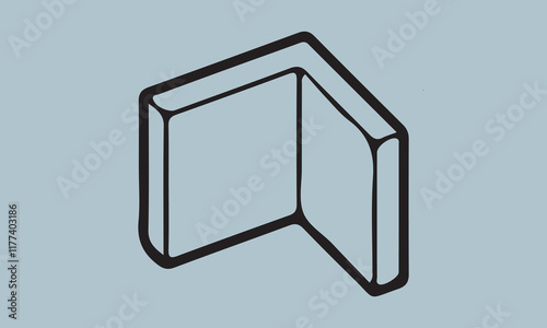 Box line vector icons Empty open shipping box or unboxing line art illustration Calligraphy Graphic Design,Handmade Calligraphy eps 10