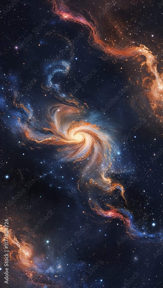 Galaxy dust patterns background or illustration in mysterious dark hues Galaxy dust patterns background or illustration in mysterious dark hues
