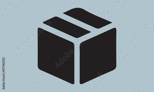 Box line vector icons Empty open shipping box or unboxing line art illustration Calligraphy Graphic Design,Handmade Calligraphy eps 10