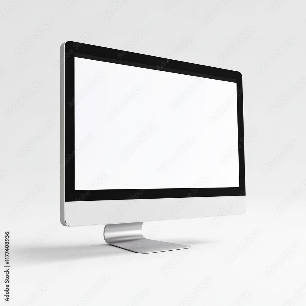 A desktop computer monitor on a white background A desktop computer monitor on a white background