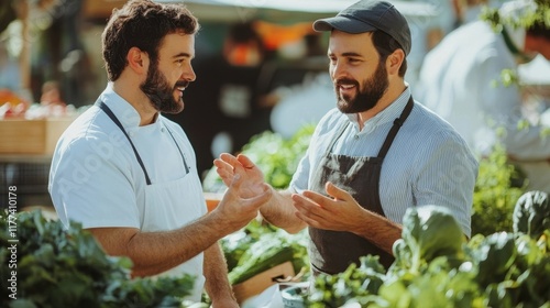 Chef Discussing Produce wit...