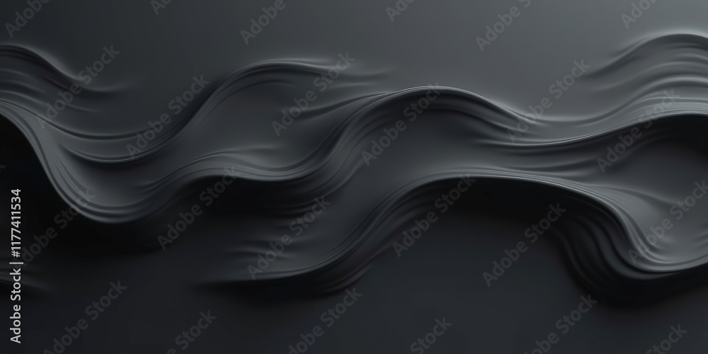 Obraz premium black background with black waves