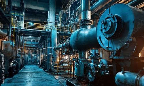 Industrial Power Plant Machinery Interior