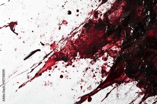 dark red splatter on white surface