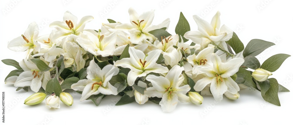 Obraz premium white lily flower arrangement