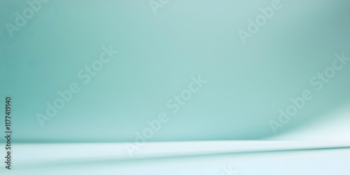 Obraz na płótnie solid soft mint background with faint shadow creates calming atmosphere, perfect for various design projects w salonie