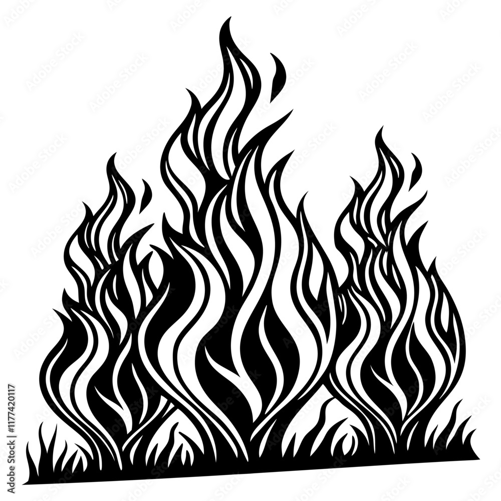 illustration of a fire illustration of a fire
