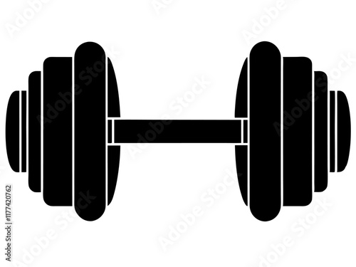 dumbbell isolated on white