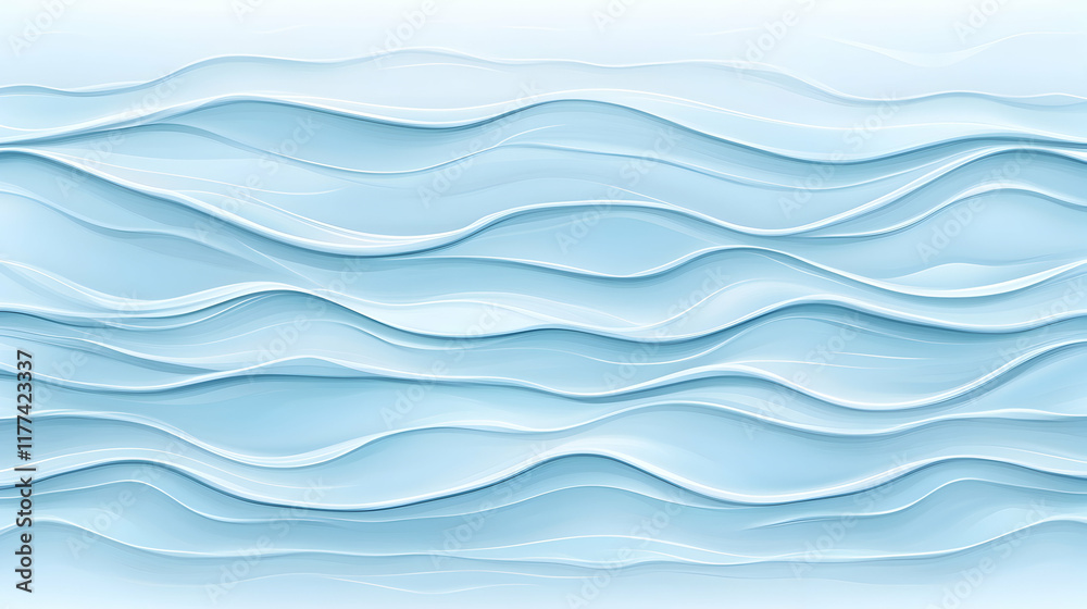 Fototapeta premium Abstract light blue wave pattern background design for website or presentation.