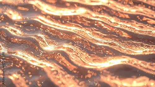 Celestial Aquarius: Ultra-Detailed Copper Ornament with Starry Reflections