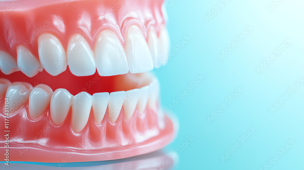 Obraz premium Professional dental model closeup, dental anatomy concept