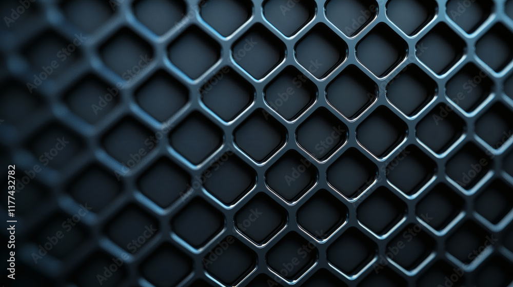 Abstract dark blue metallic grid pattern background texture. Abstract dark blue metallic grid pattern background texture.