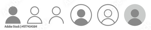 User profile icon set