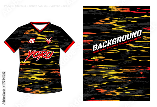 gradient sunset water reflection Sublimation Jersey Design vector fire modern stripes pattern sporty background texture football basketball netball gaming esport shirt template