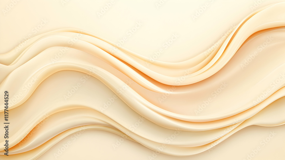 Obraz premium Creamy swirls, smooth texture, elegant flow, light background, food product packaging design.