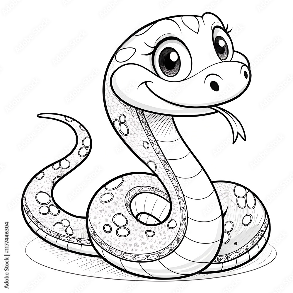 Cute snake Cartoon isolated on white background Cute snake Cartoon isolated on white background