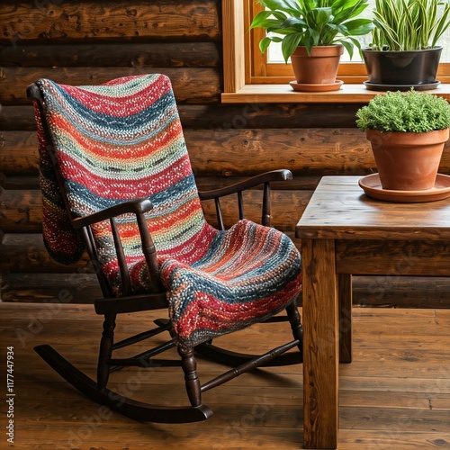 wooden chair and table