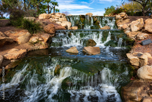 Fototapeta Naklejka Na Ścianę i Meble -  A beautiful waterfall in an Arizona park