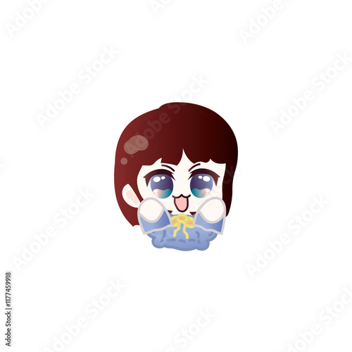 chibi girl excited