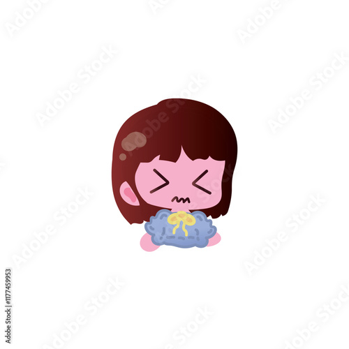 chibi girl flustered
