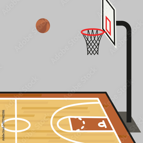 Basketball sports championship. Basketball court. Basketball.