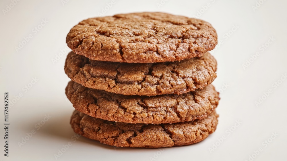Triple-Ginger Rye Cookies With Copy Space Triple-Ginger Rye Cookies With Copy Space