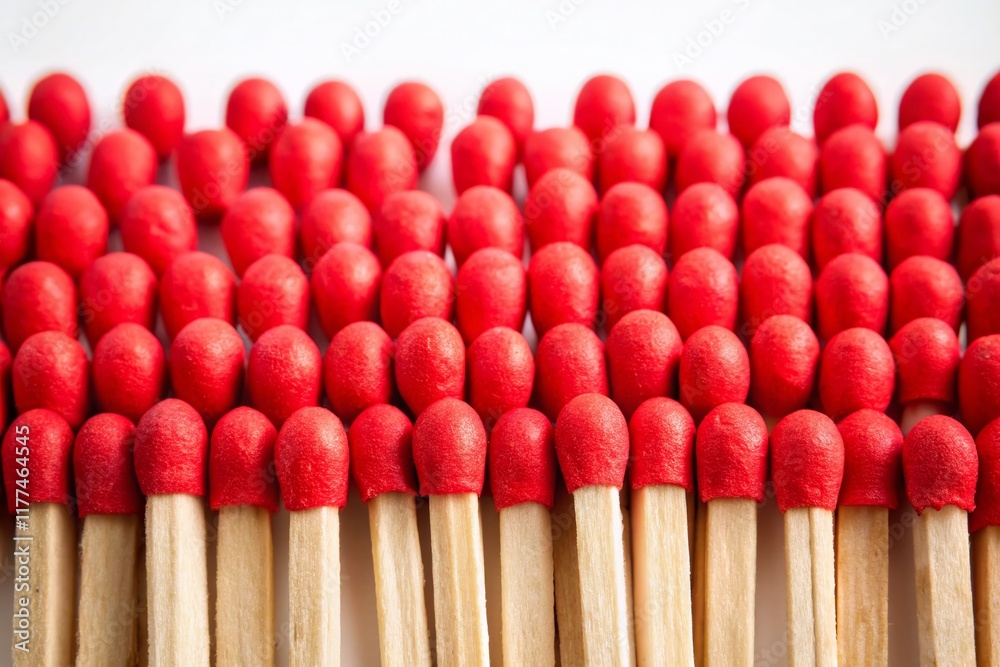 Isolated Red Matches on White Background - High-Resolution Stock Photo Isolated Red Matches on White Background - High-Resolution Stock Photo
