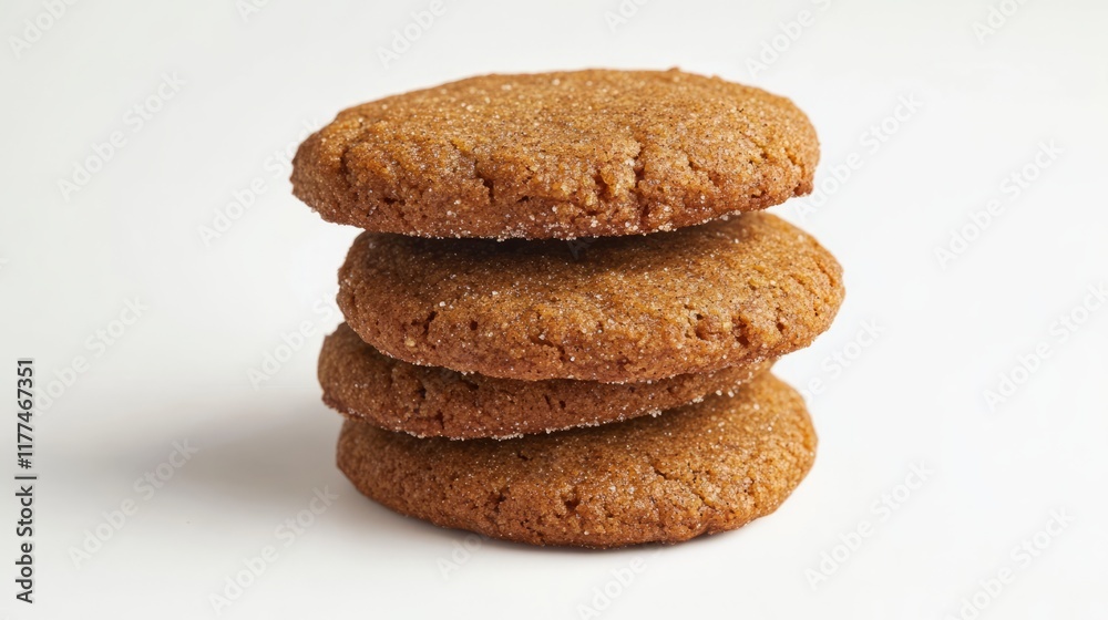 Triple-Ginger Rye Cookies With Copy Space Triple-Ginger Rye Cookies With Copy Space