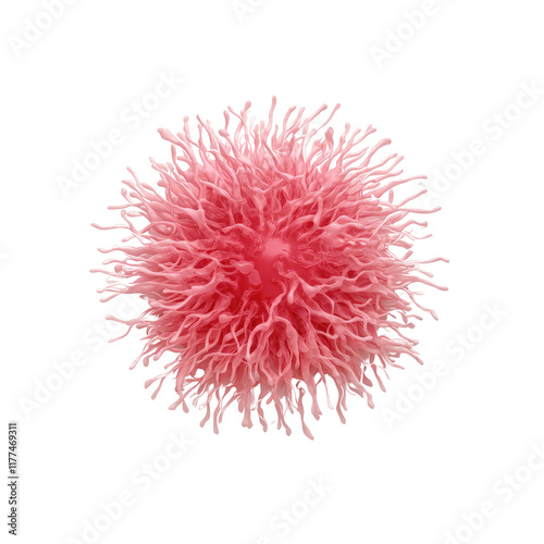 Abstract Pink Cellular Structure Microscopic View