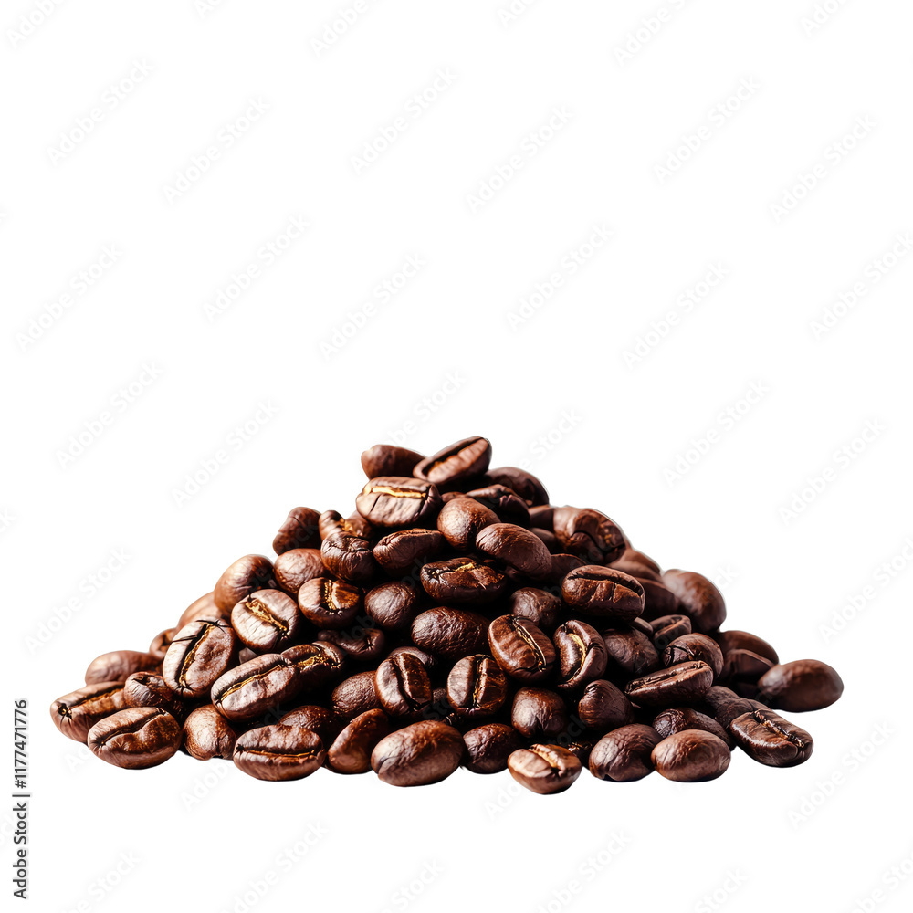 Aromatic Roasted Coffee Beans Close Up Pile Aromatic Roasted Coffee Beans Close Up Pile