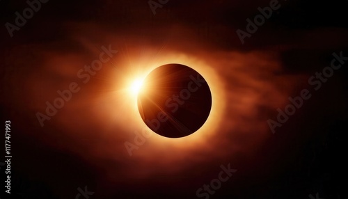 Stunning Total Solar Eclipse with Glowing Corona and Baily's Beads Against a Dark Sky Captured in Cosmic Detail for Astronomical Insights

 photo