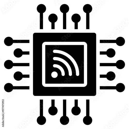 Smart Chip  Icon Element For Design