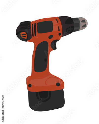 Bright orange cordless drill designed for various home improvement tasks and repairs.