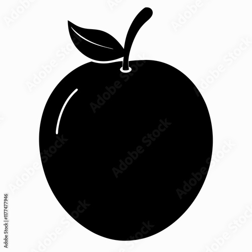 Abiu Black Silhouette Vector Art photo