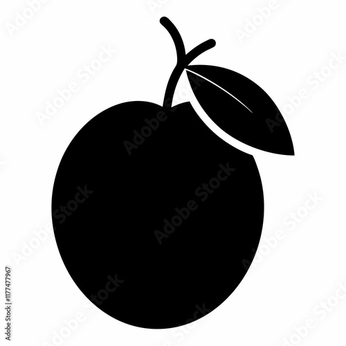 Abiu Black Silhouette Vector Art photo