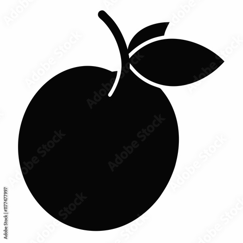 Abiu Black Silhouette Vector Art photo