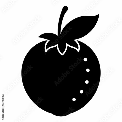 Abiu Black Silhouette Vector Art photo