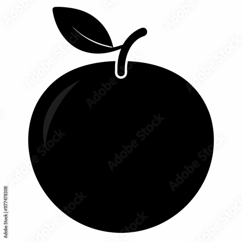 Abiu Black Silhouette Vector Art photo