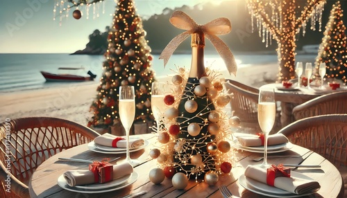 romantic dinner at the beach