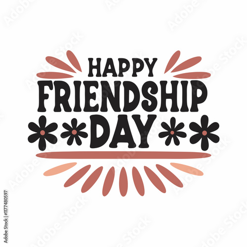 Happy Friendship Day typoraphy Vector Design photo