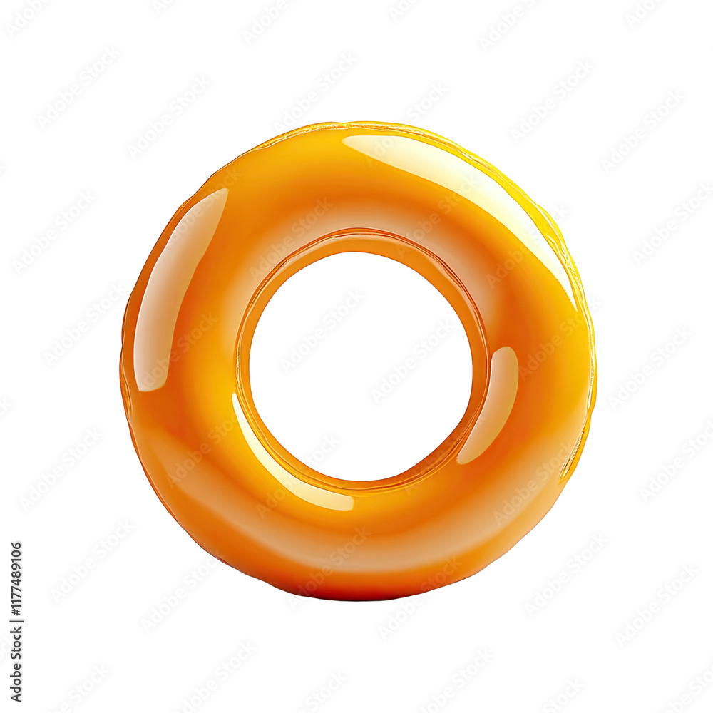 Glossy Orange Ring Shape, Digital 3D Render, Circular Design Element Glossy Orange Ring Shape, Digital 3D Render, Circular Design Element