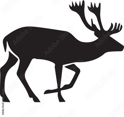 Deer silhouette vector EPS