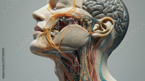 Human Anatomy: Unveiling the Intricate Network of Nerves, Muscles, and Vessels in the Head and Neck photo